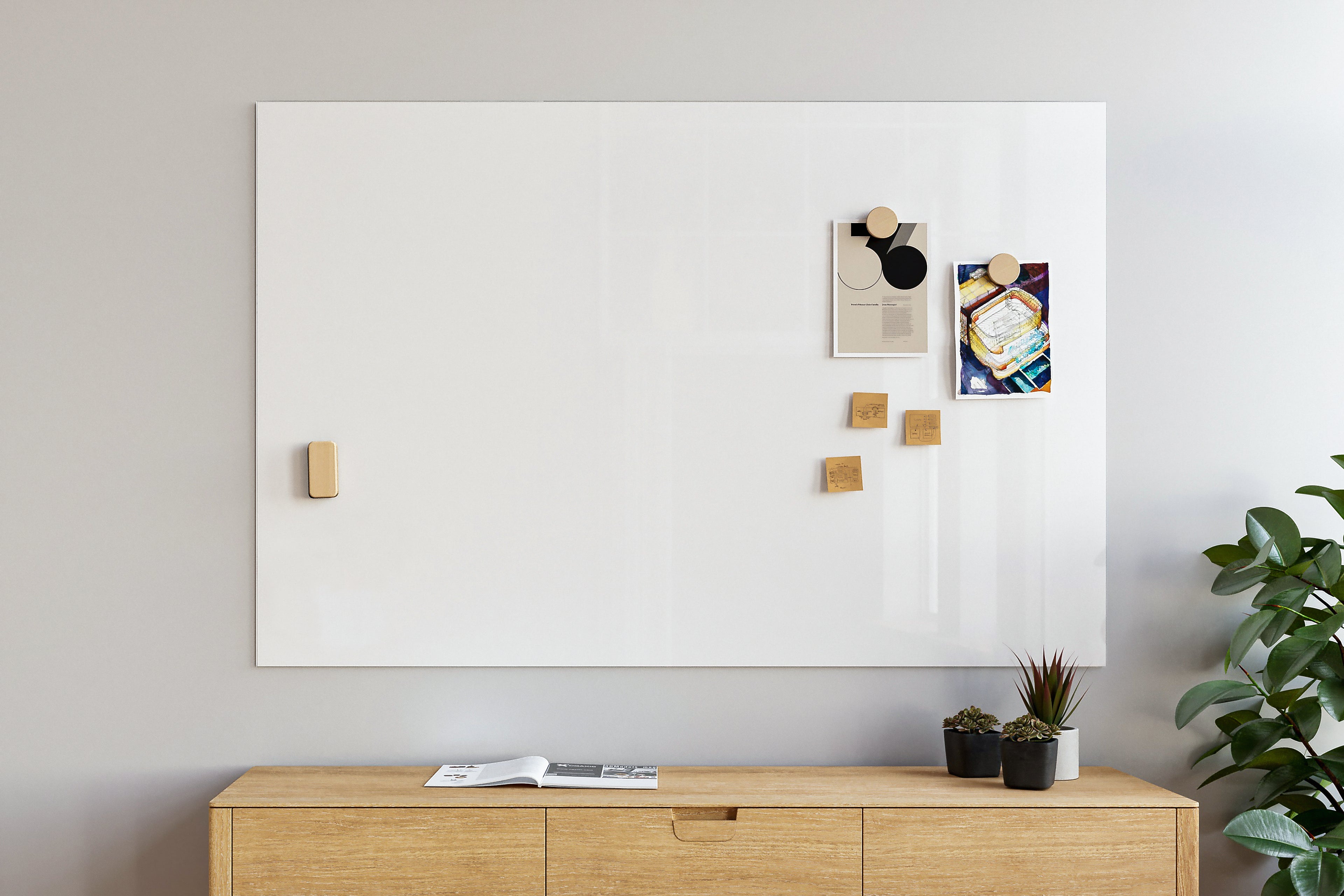 Inkana ultra clear glass whiteboard 4x6